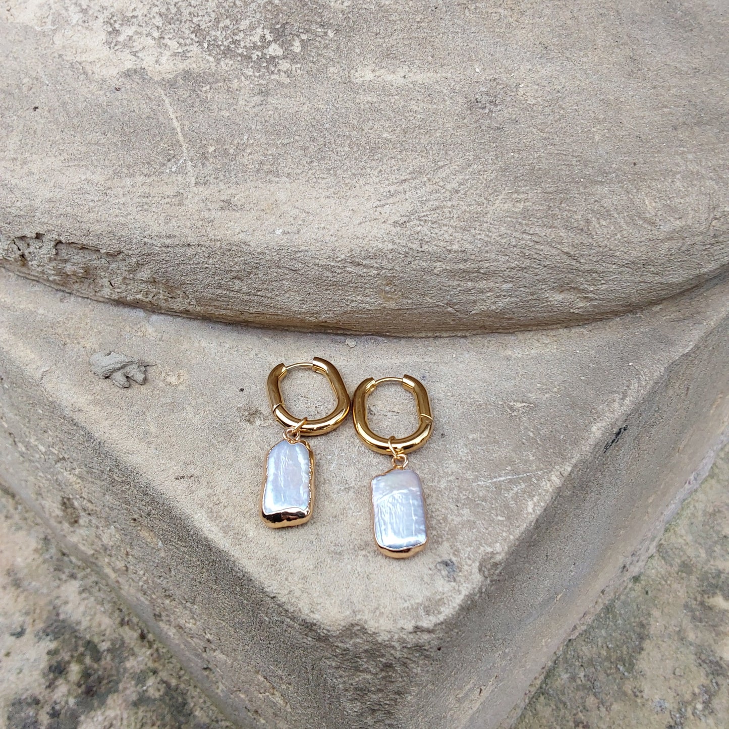 Boucles d'oreilles en nacre