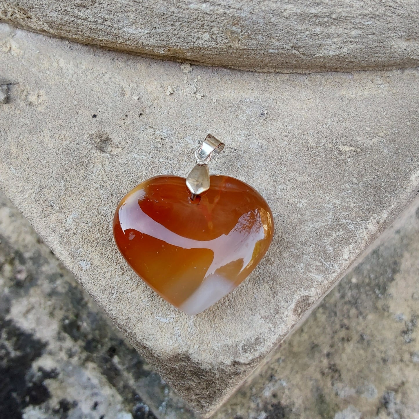 Pendentif cœur agate