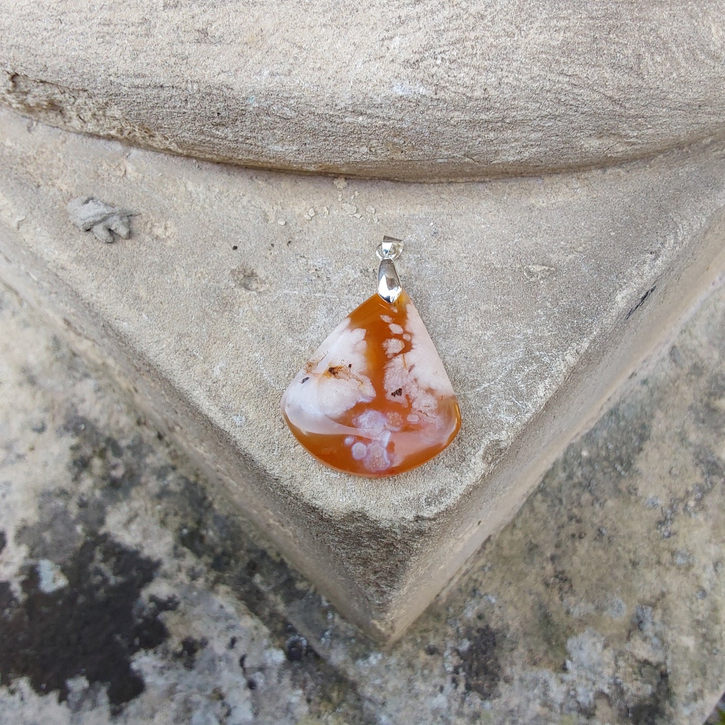 Pendentifs Agate "peau d'orange"