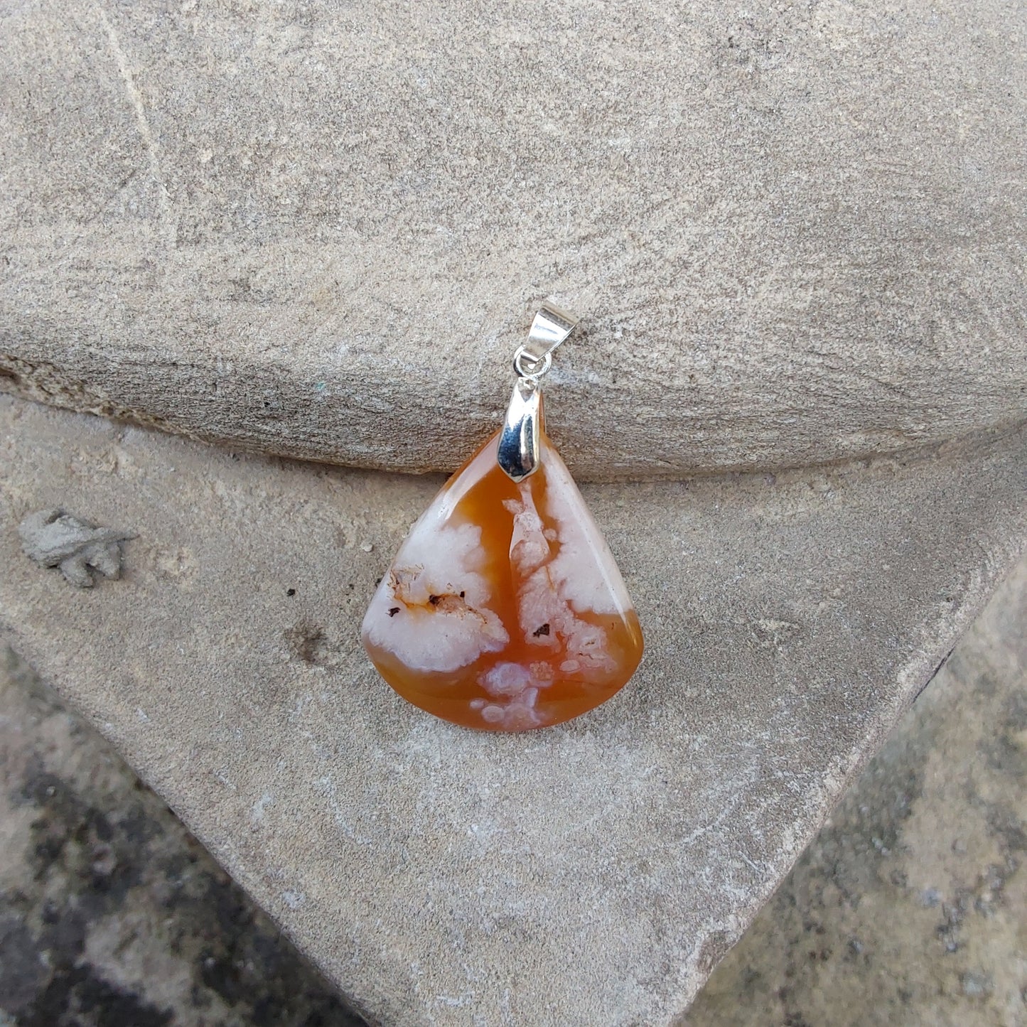Pendentifs Agate "peau d'orange"