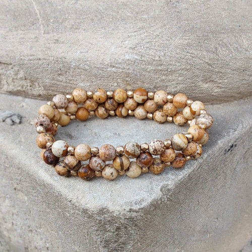 Bracelet en jaspe paysage