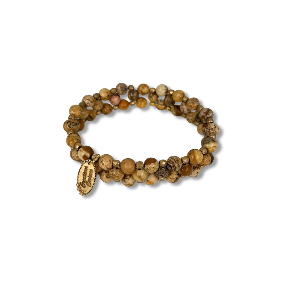 Bracelet en jaspe paysage