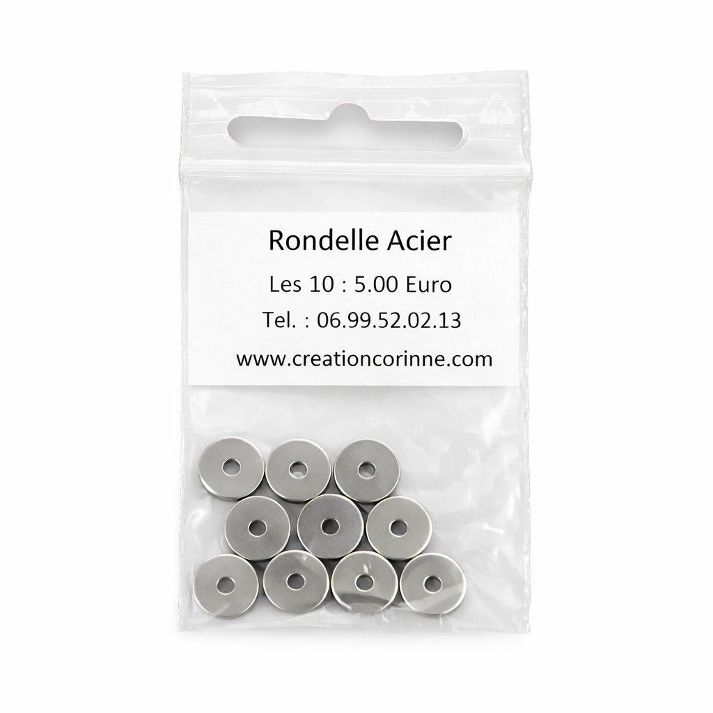 Rondelles en hematite argent