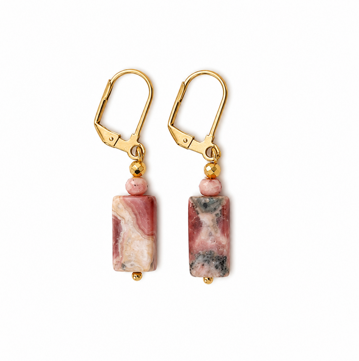 Boucles d'oreilles rhodochrosite