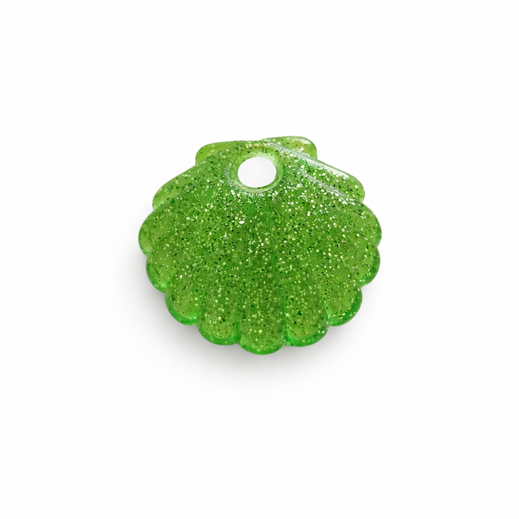 Coquille pailletée verte