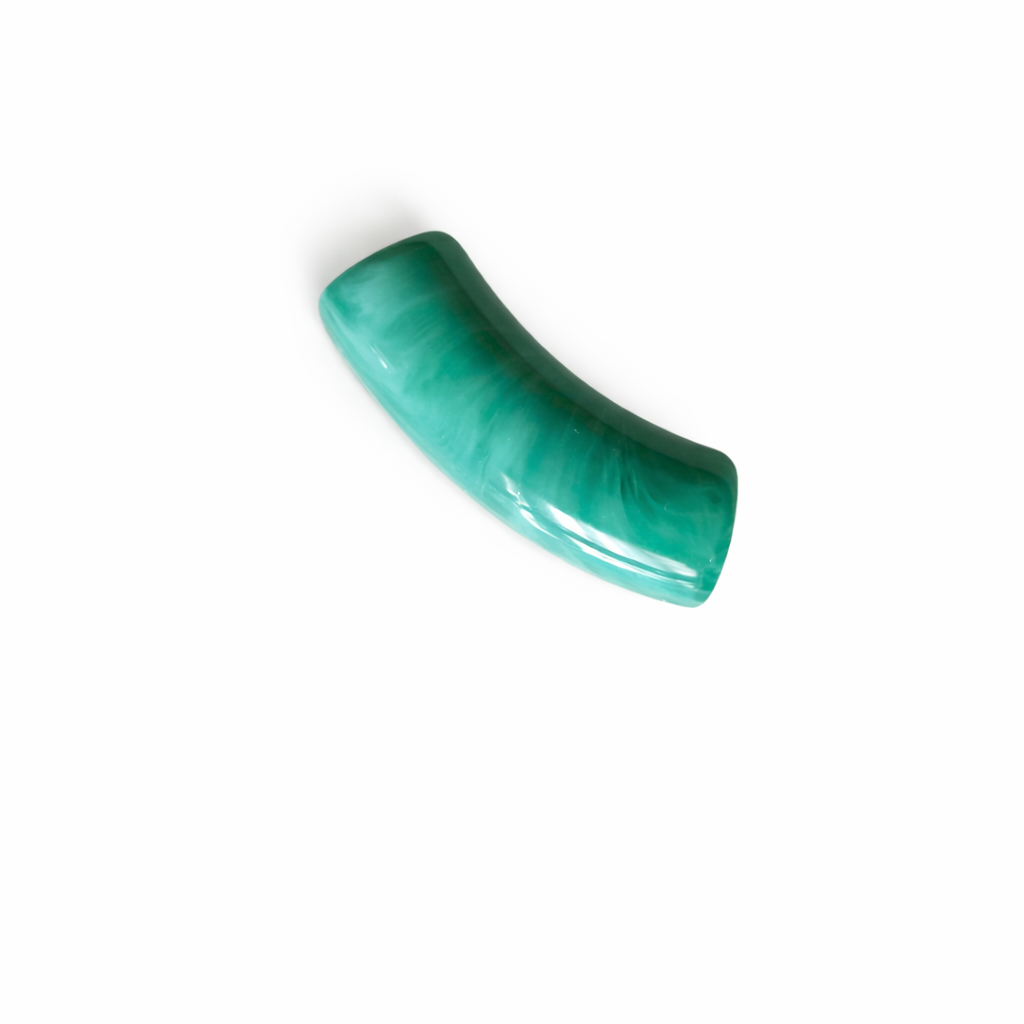 Perle tube marbre vert