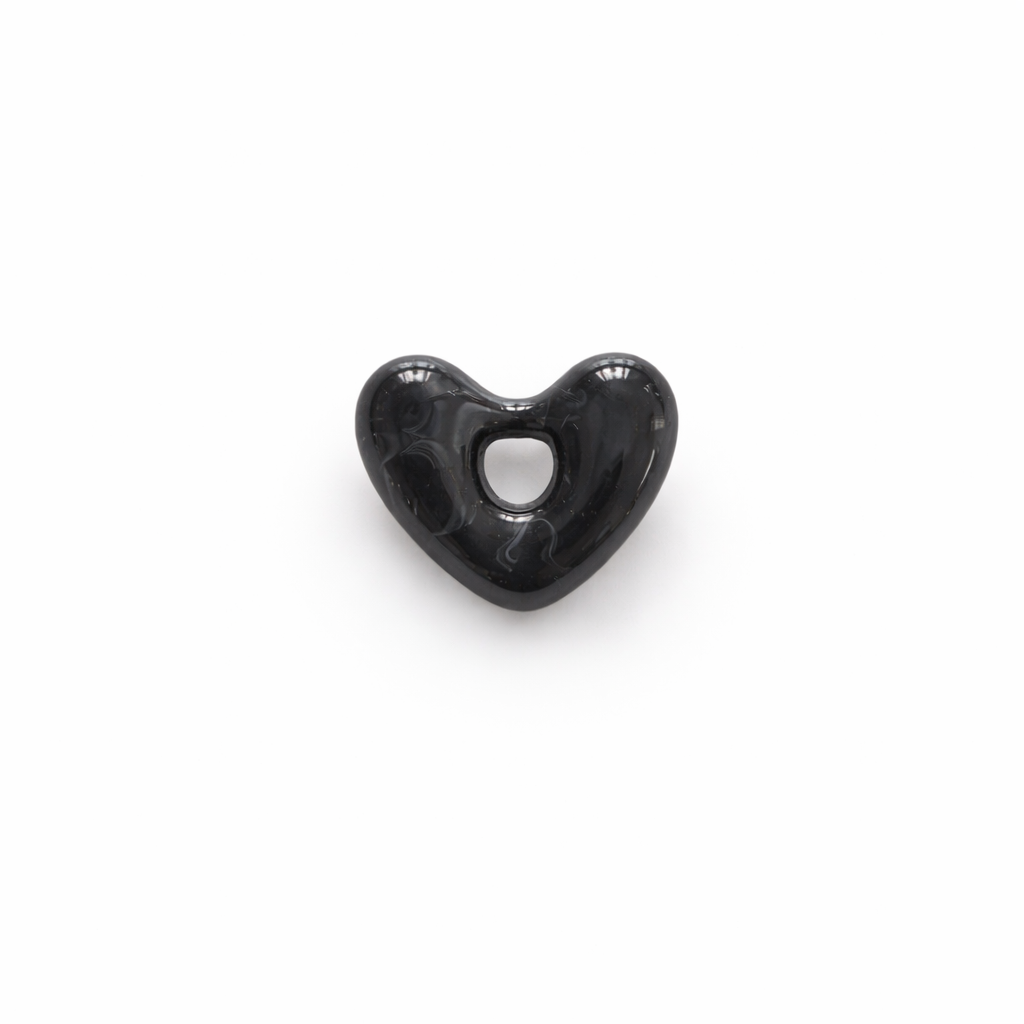 Coeur pendentif noir