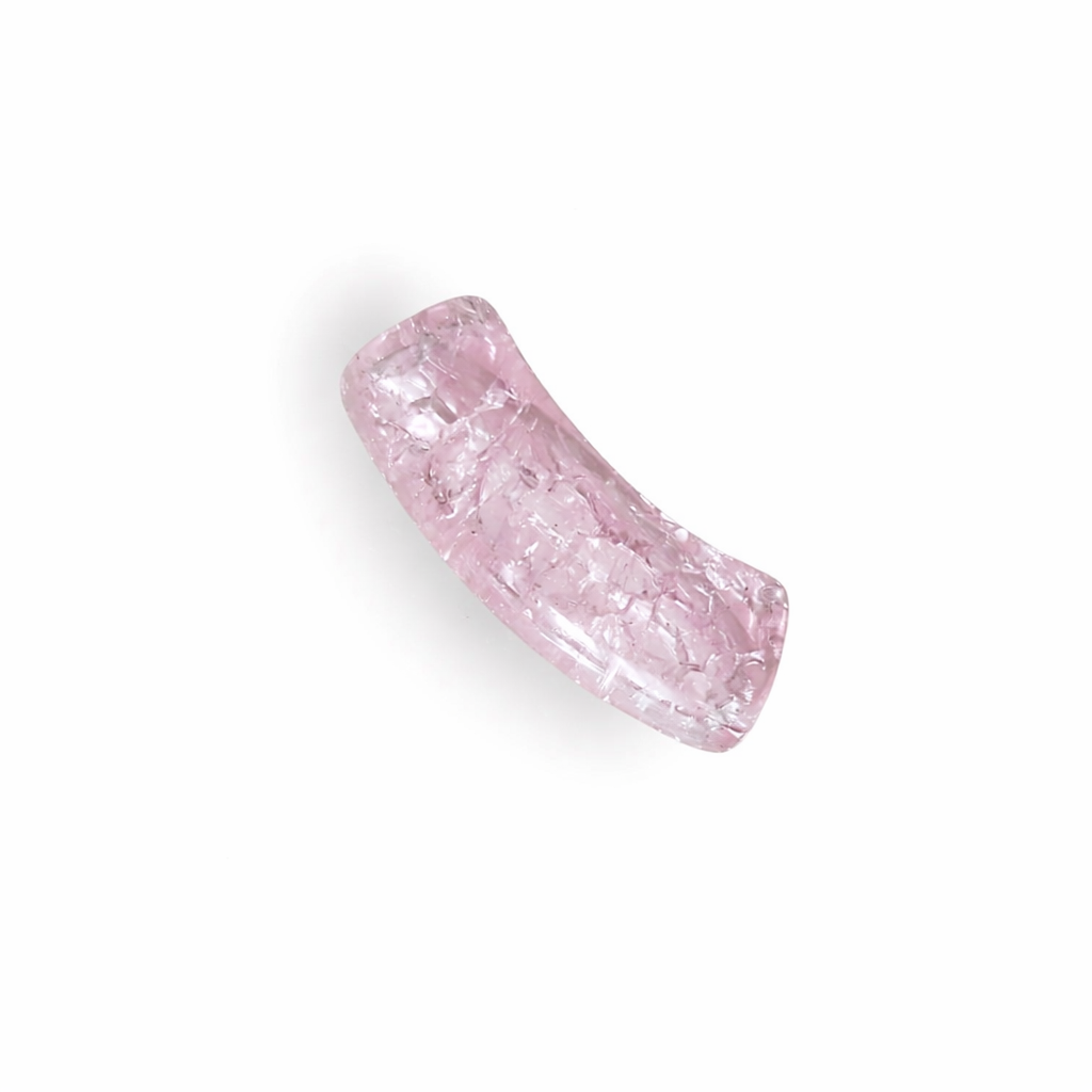 Perles tube cristal rose