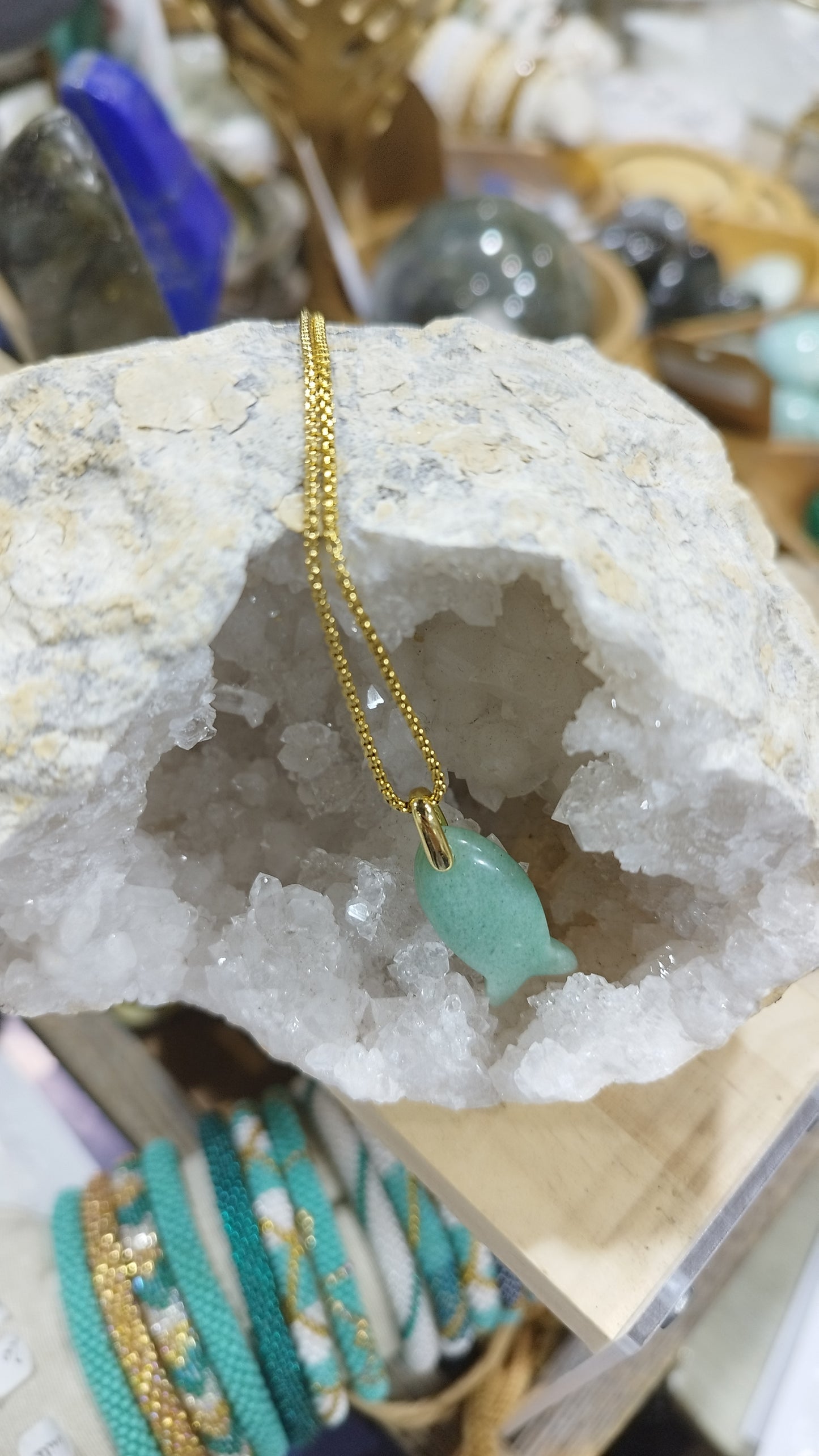 Collier poisson aventurine
