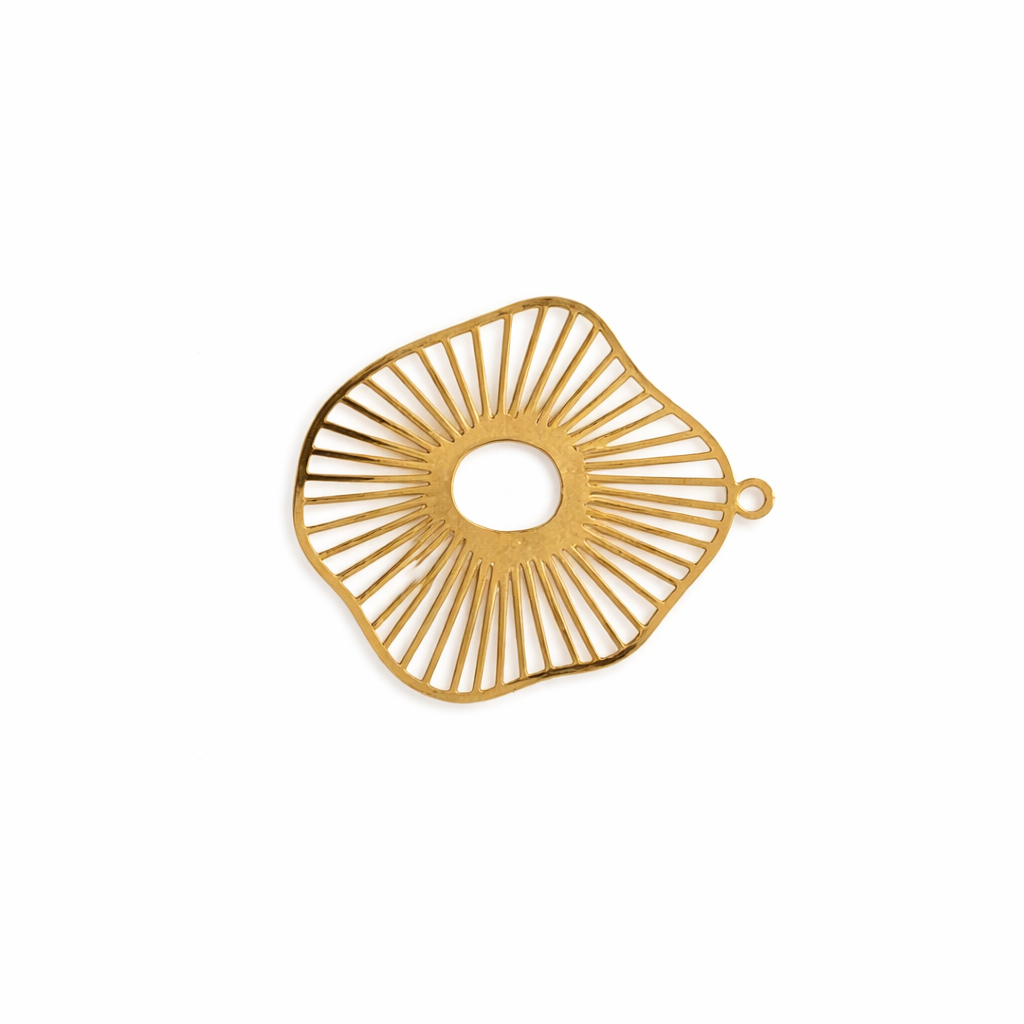 Estampe en acier doree