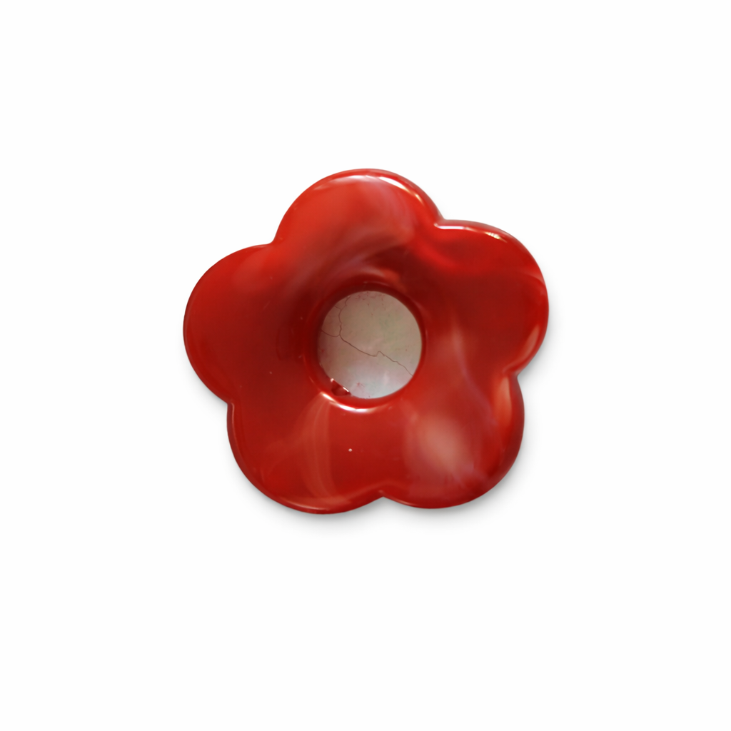 Fleur orange 26mm. 5 petales