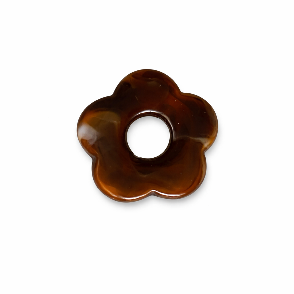 Fleur marron 26mm 5 petales