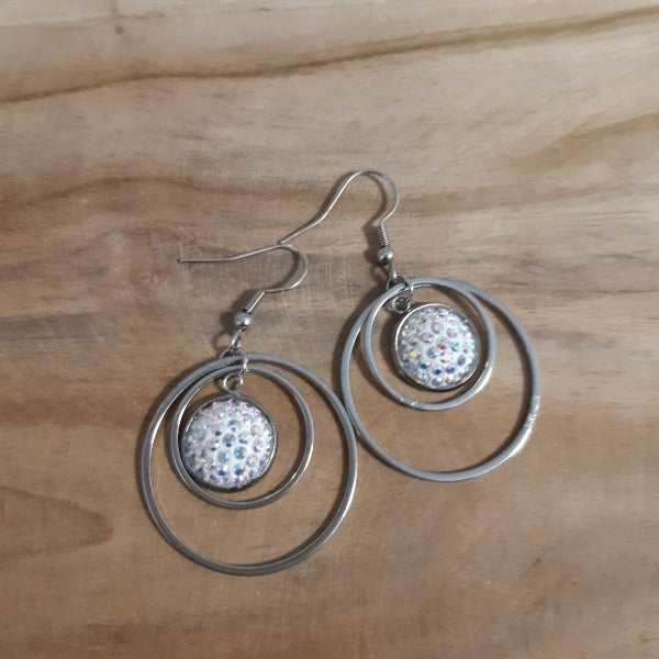 Boucles d oreilles strass