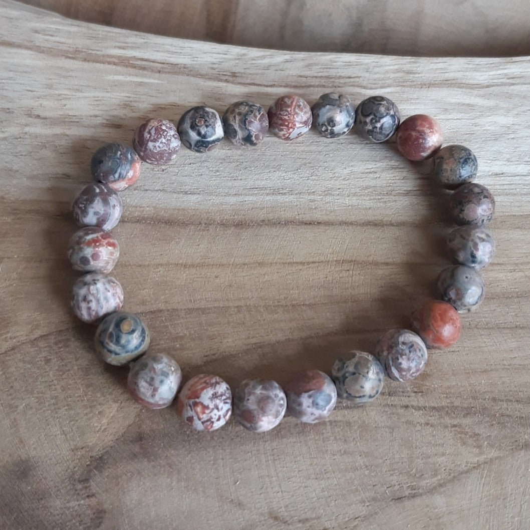Bracelet Agathe rosé bandé (8mm)