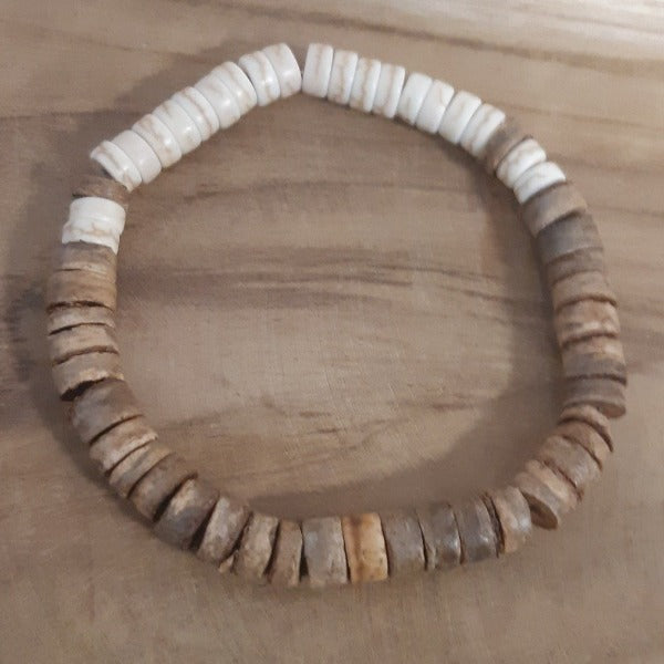 Bracelet bois et céramique