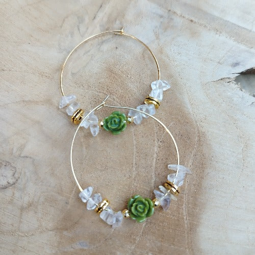 Boucles d'oreilles "rose"