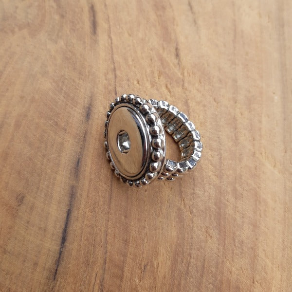 Bague pression fleur élastique