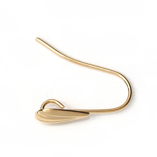 Boucles d' oreilles cuivre plaqué or coquillage ref 28