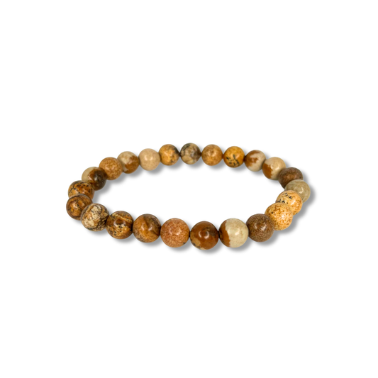 Bracelet jaspe paysage (8mm)