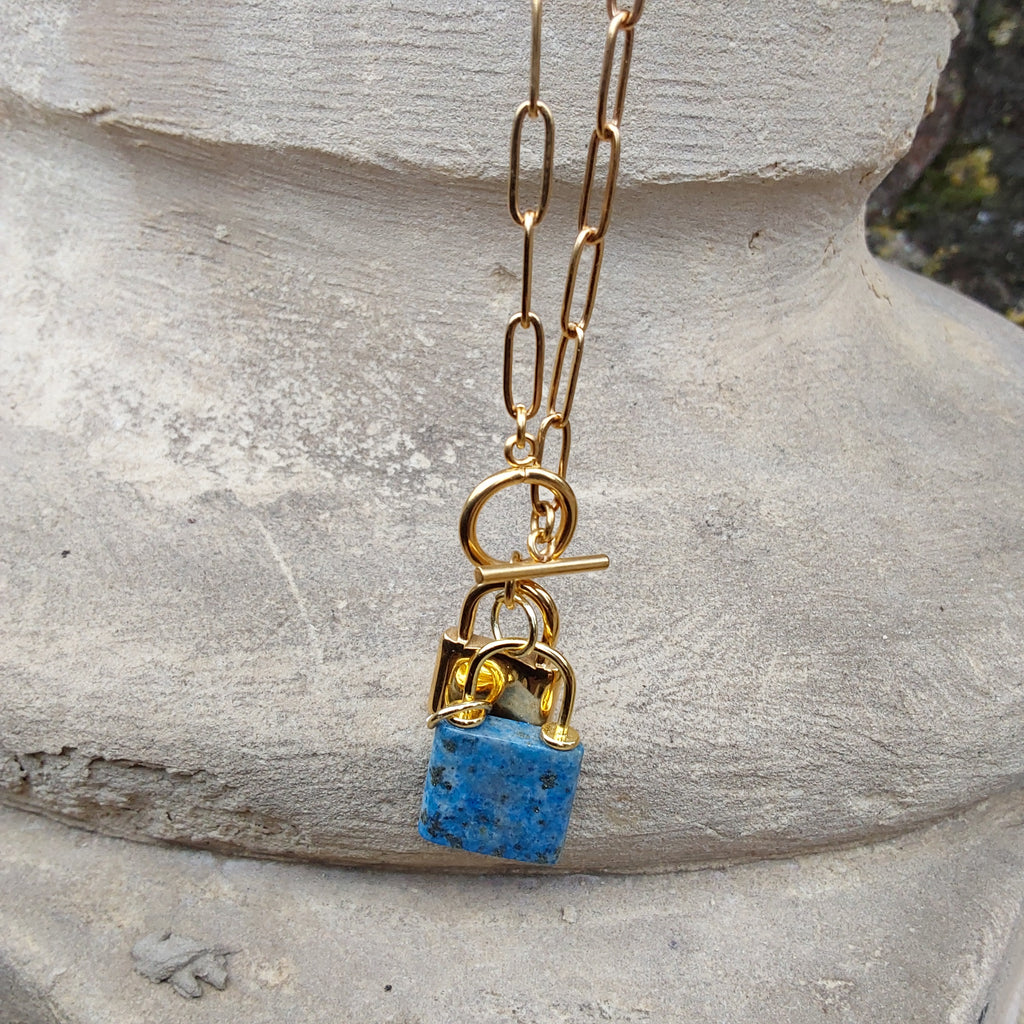 Collier cadena lapis-lazuli