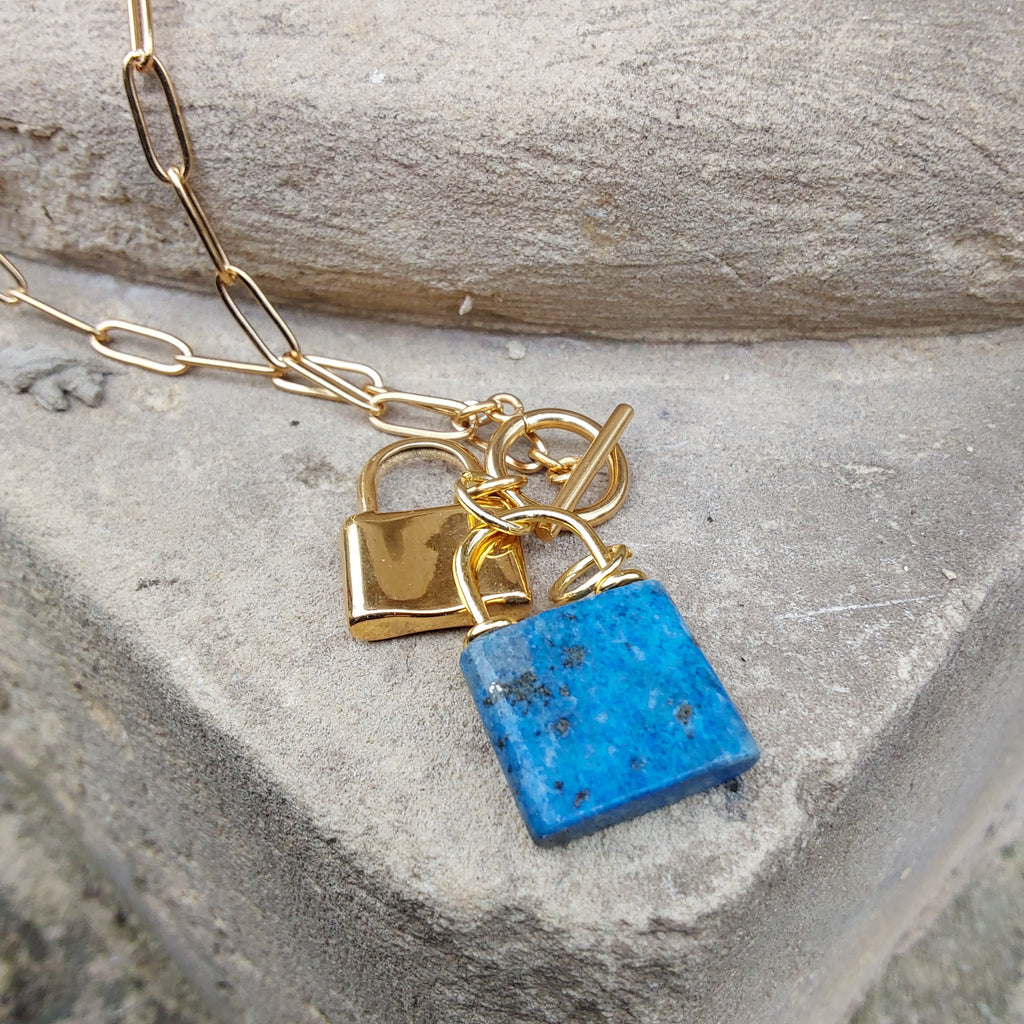 Collier cadena lapis-lazuli