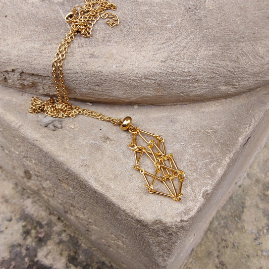Collier filet en acier inoxydable dorée