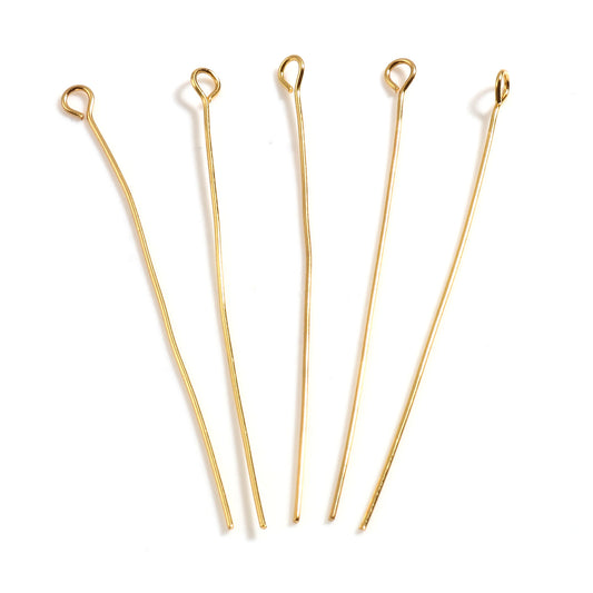 Tiges plaque or avec anneau