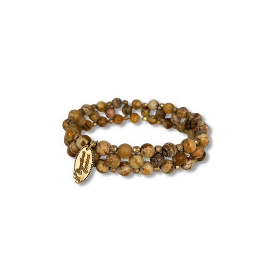 Bracelet en jaspe paysage
