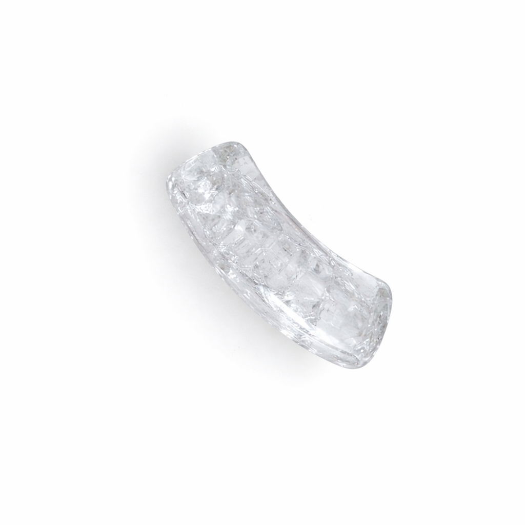 Perle tube cristal craquelé