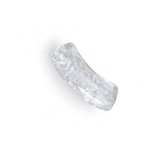 Perle tube cristal craquelé