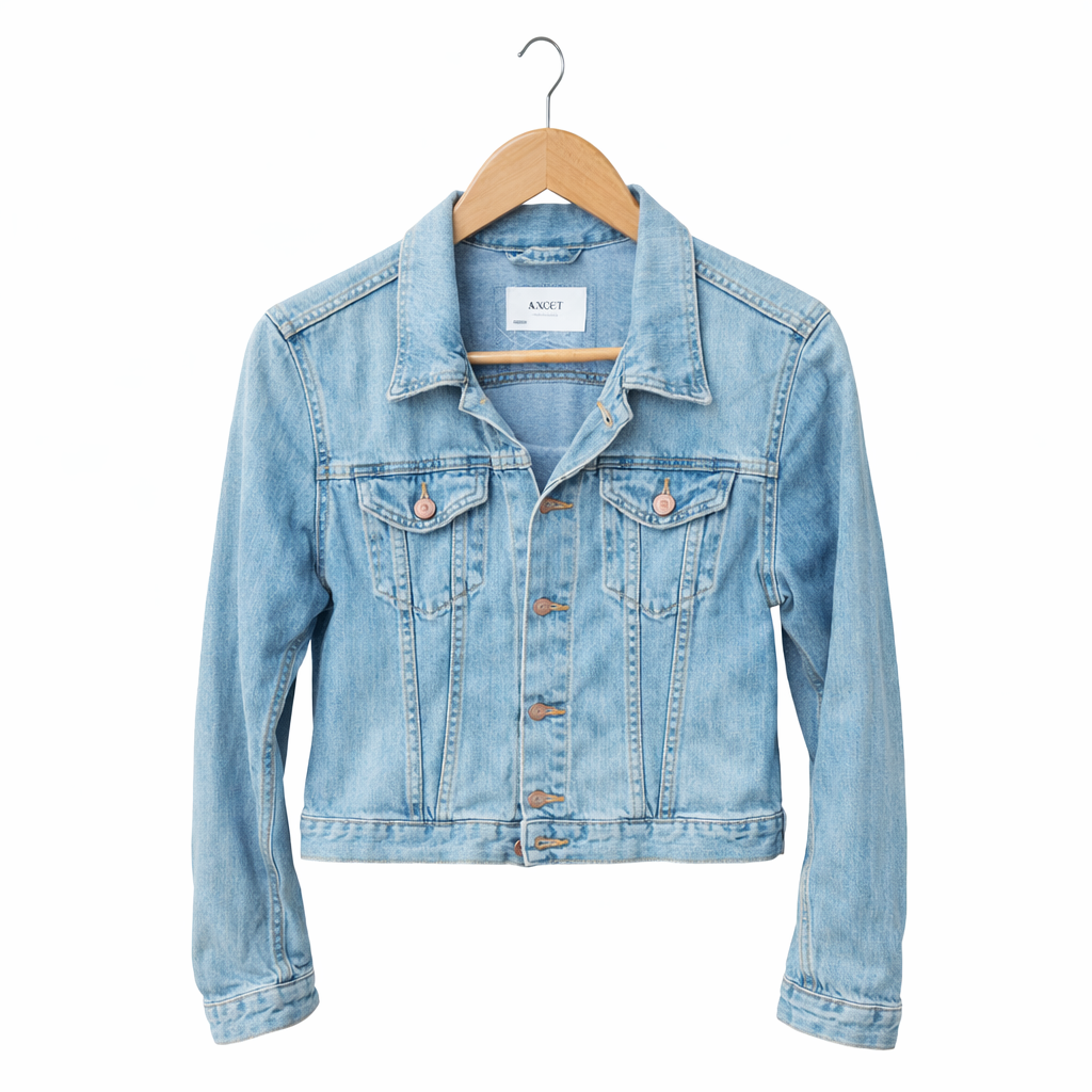 Veste en jean petits chats