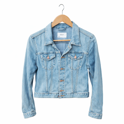 Veste en jean petits chats