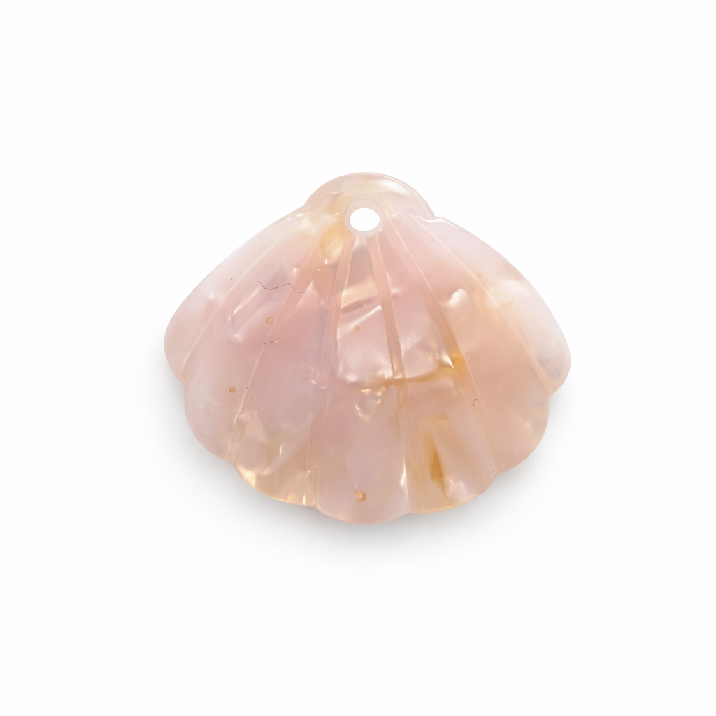 Coquille acrylique rose pale