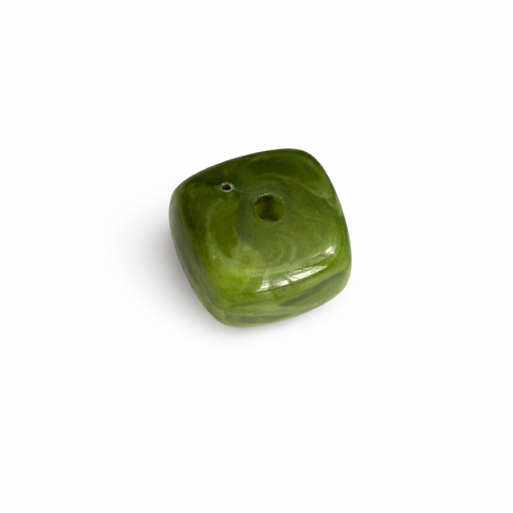 Perle cube arrondi tilleul