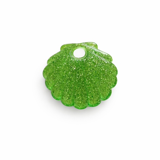 Coquille pailletée verte