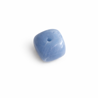 Perle cube arrondi bleu ciel