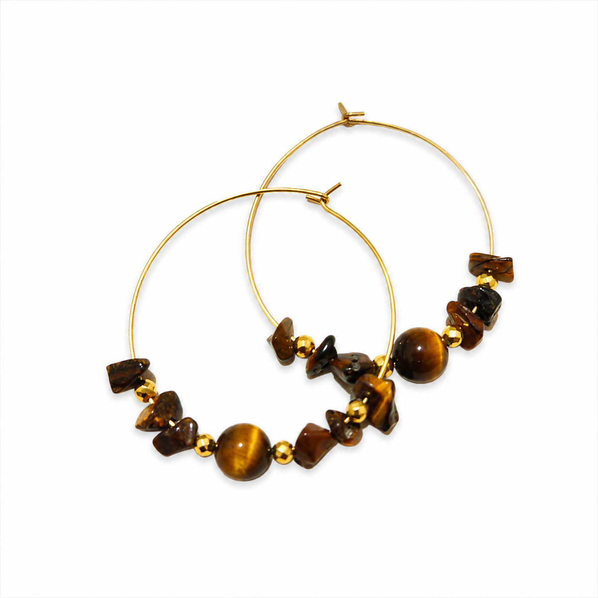 Boucles d'oreilles en œil de tigre