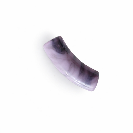 Perle tube marbré mauve