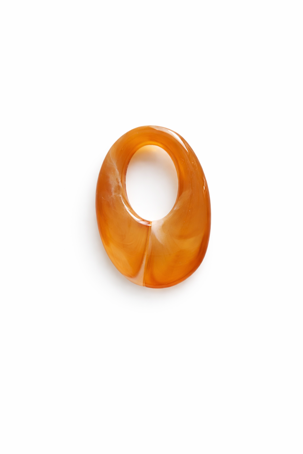 Ovale acrylique orange
