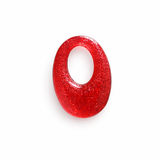 ovale acrylique rouge