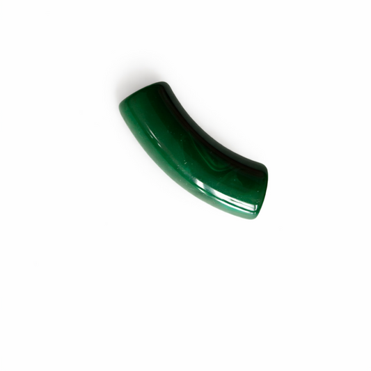 Perle tube vert malachite