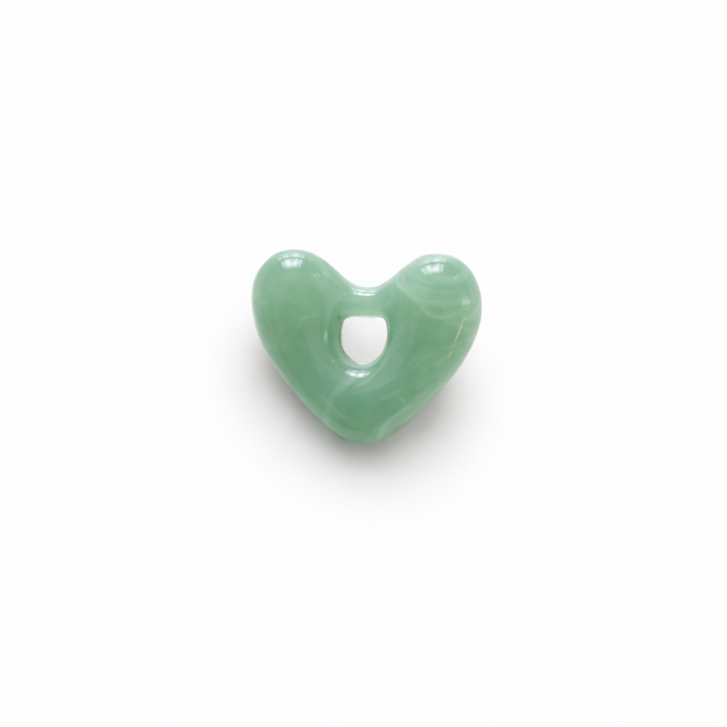Coeur pendentif vert