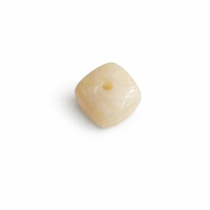 Perle cube arrondi beige