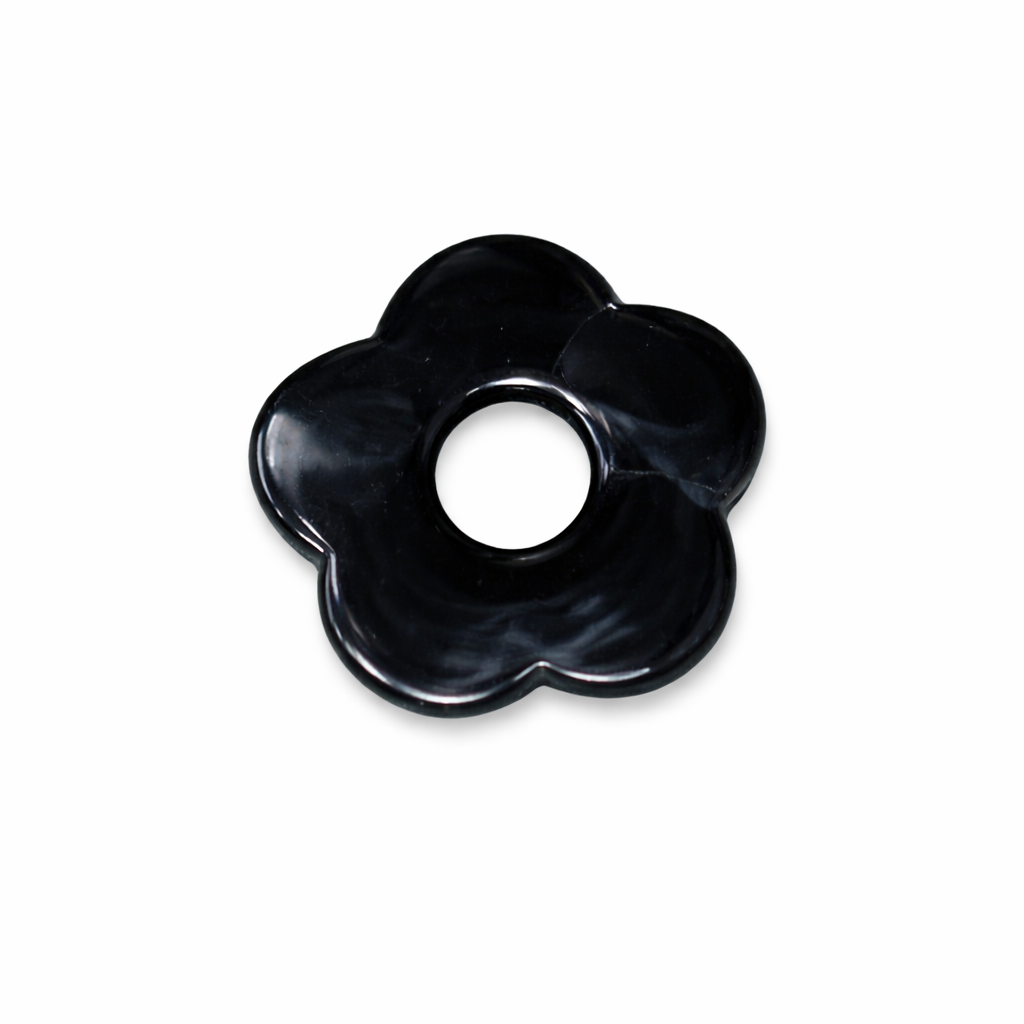 Fleur noire 26mm 5 petales