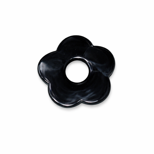 Fleur noire 26mm 5 petales
