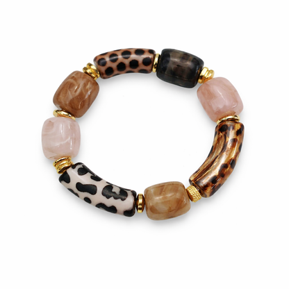 Perle tube leopard rose pale