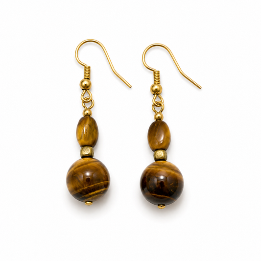 Boucles d'oreilles œil de tigre