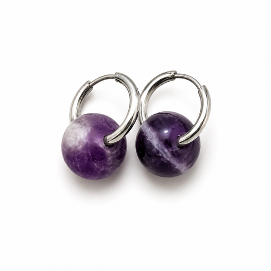 Boucles d'oreilles en Améthyste