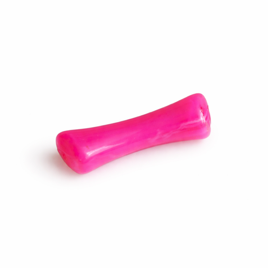 Perle tube octogonale fushsia