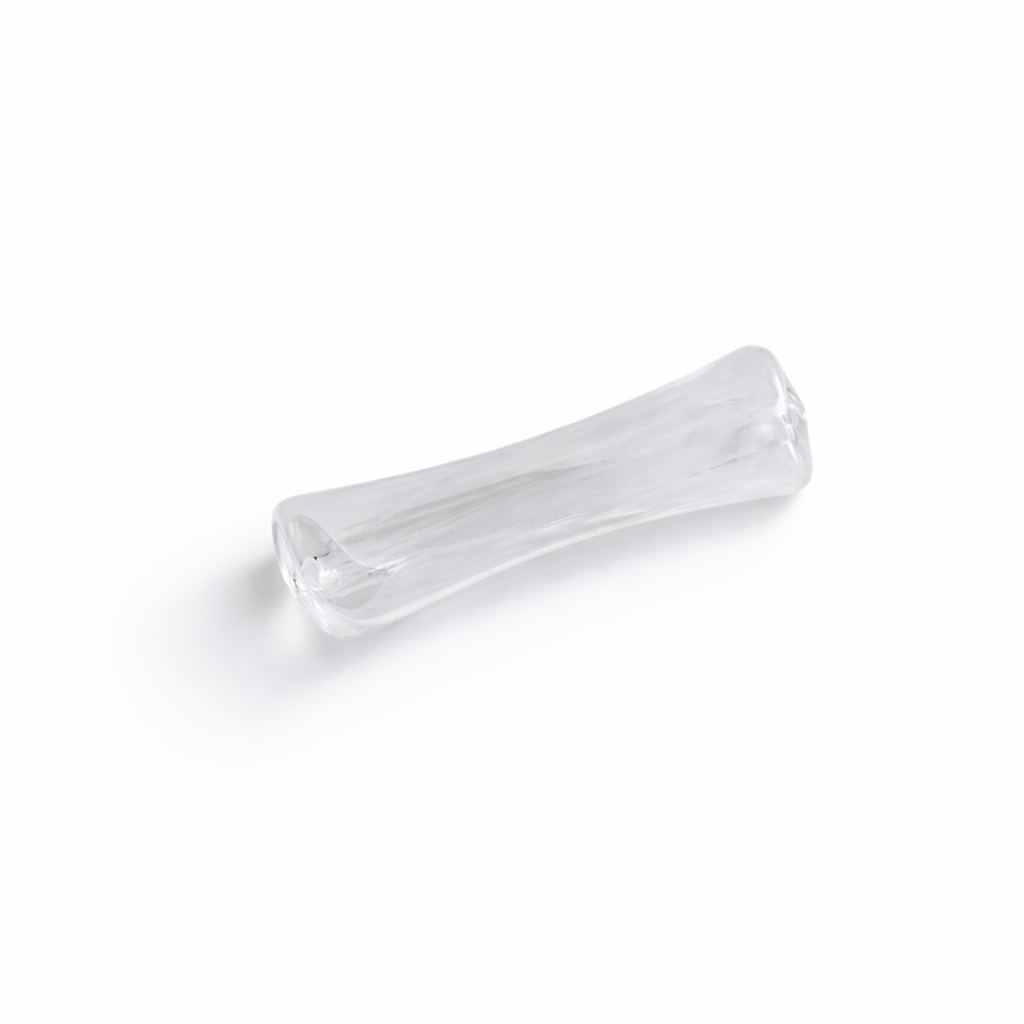Perle tube octogonale blanc